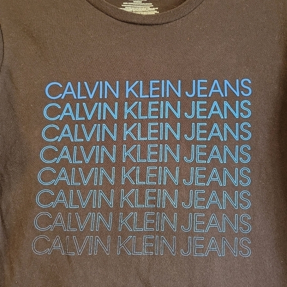 Calvin Klein Jeans Repeating Spellout T-Shirt - Picture 3 of 7